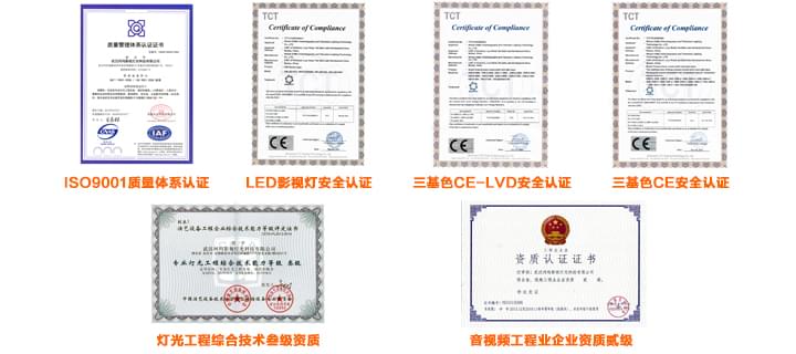 KEMLED 珂瑪影視燈資質證書